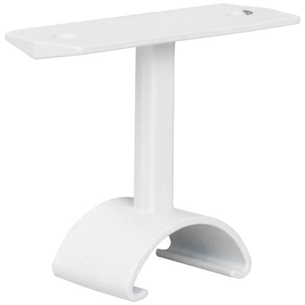 White Lighted Closet Rod Top-Mounted Support